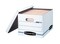 Bankers Box Stor/File Basic-Duty File Storage Box, Letter/Legal Size, 12 x 15 x 10 Inches, White/Blue, Pack of 12
